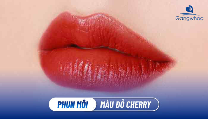 Màu đỏ tươi cherry là một trong những màu phun môi kinh điển và không bao giờ lỗi thời