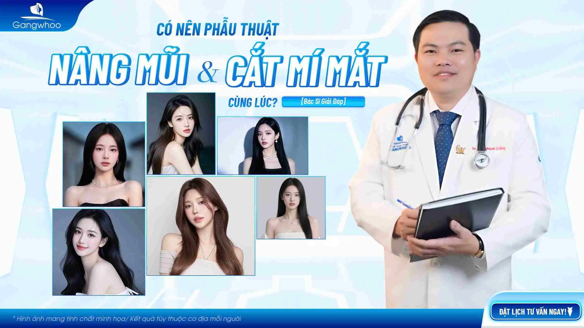 Có Nên Nâng Mũi Và Cắt Mí Mắt Cùng Lúc? [Bác Sĩ Giải Đáp]