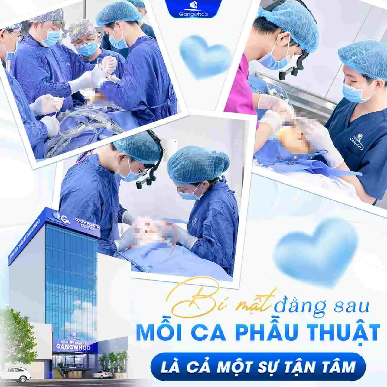 Đến với Gangwhoo bạn sẽ được chăm sóc, tư vấn tận tình bởi đội ngũ bác sĩ chuyên môn cao