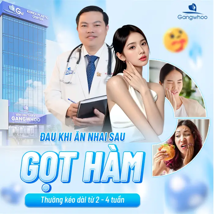 Đau khi ăn nhai sau gọt hàm thường kéo dài từ 2 – 4 tuần