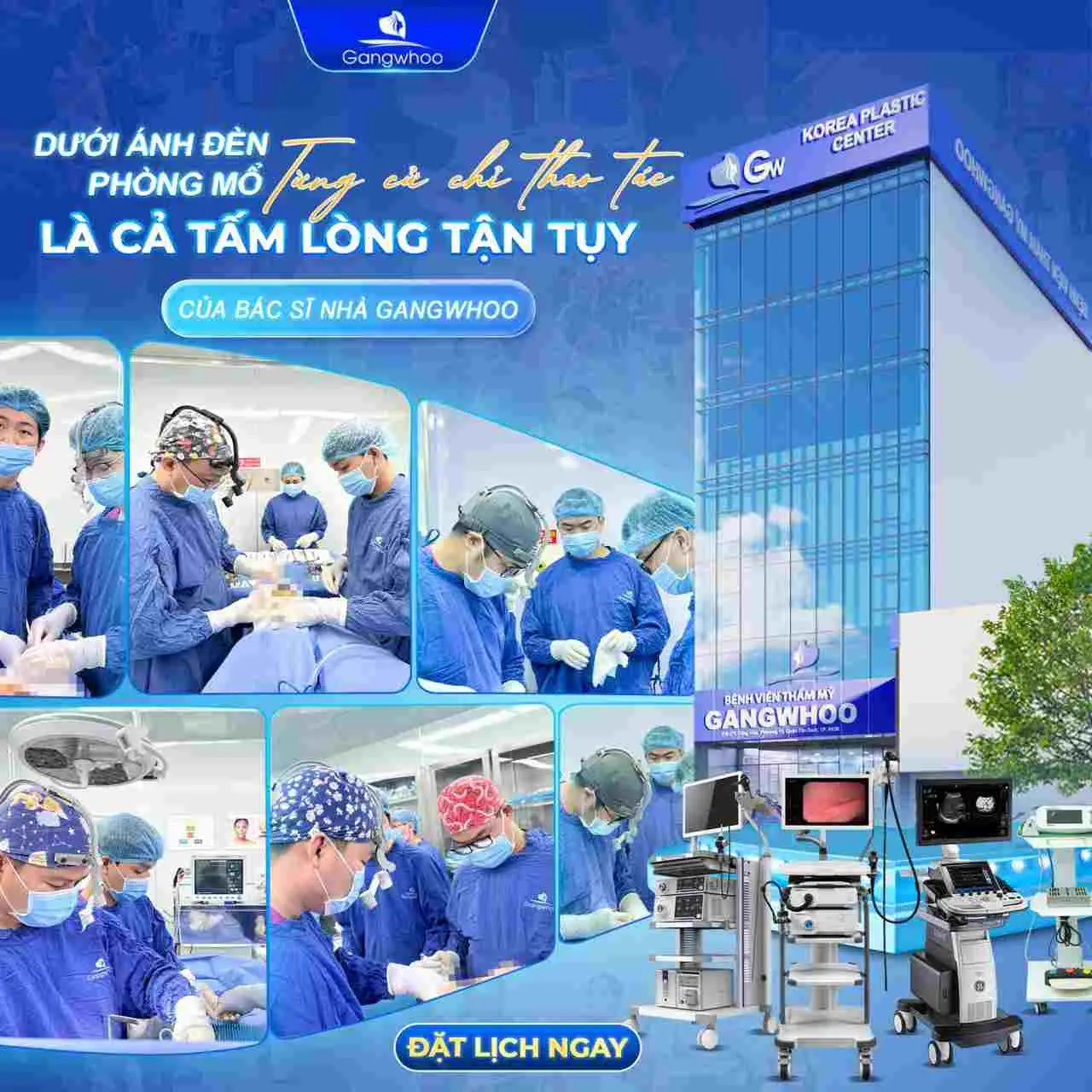 Gọt hàm tại Gangwhoo sẽ được thực hiện bởi đội ngũ bác sĩ chuyên môn cao cùng sự tận tâm đến từ điều dưỡng