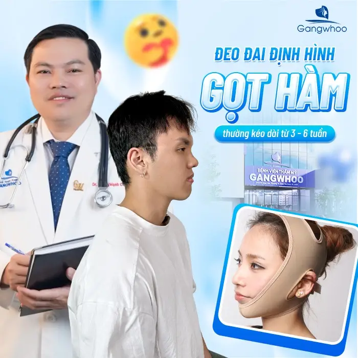 Gọt hàm đeo đai định hình thường kéo dài từ 3 – 6 tuần