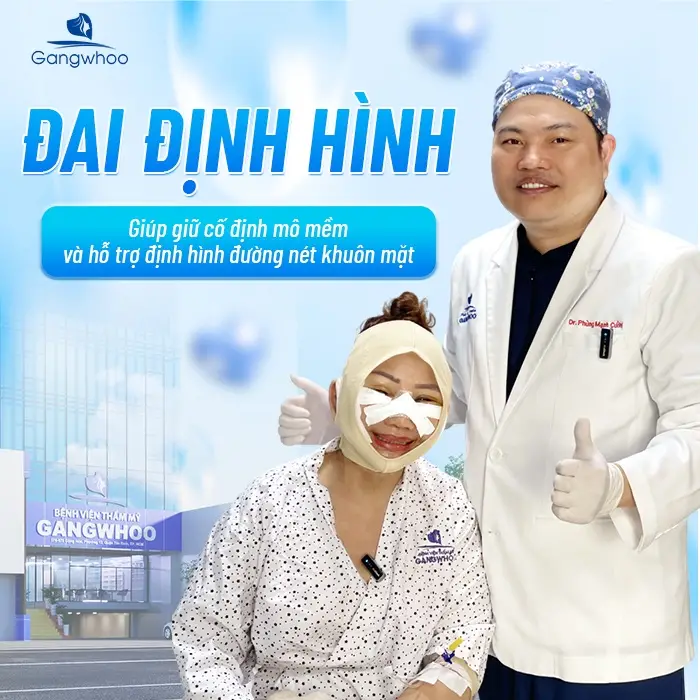 Đai định hình giúp giữ cố định mô mềm và hỗ trợ định hình đường nét khuôn mặt