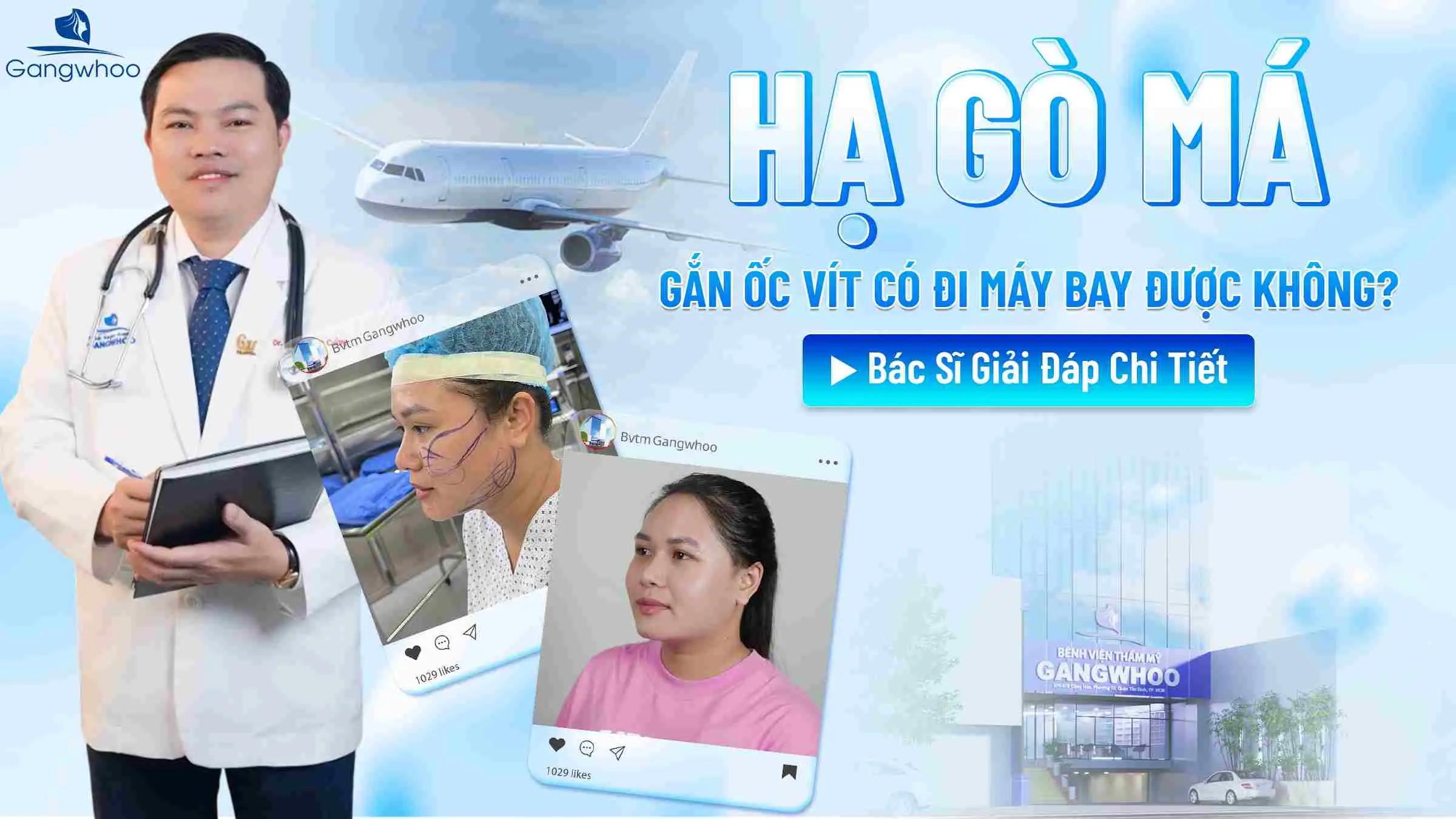 Hạ Gò Má Gắn Ốc Vít Có Đi Máy Bay Được Không? Bác Sĩ Giải Đáp Chi Tiết