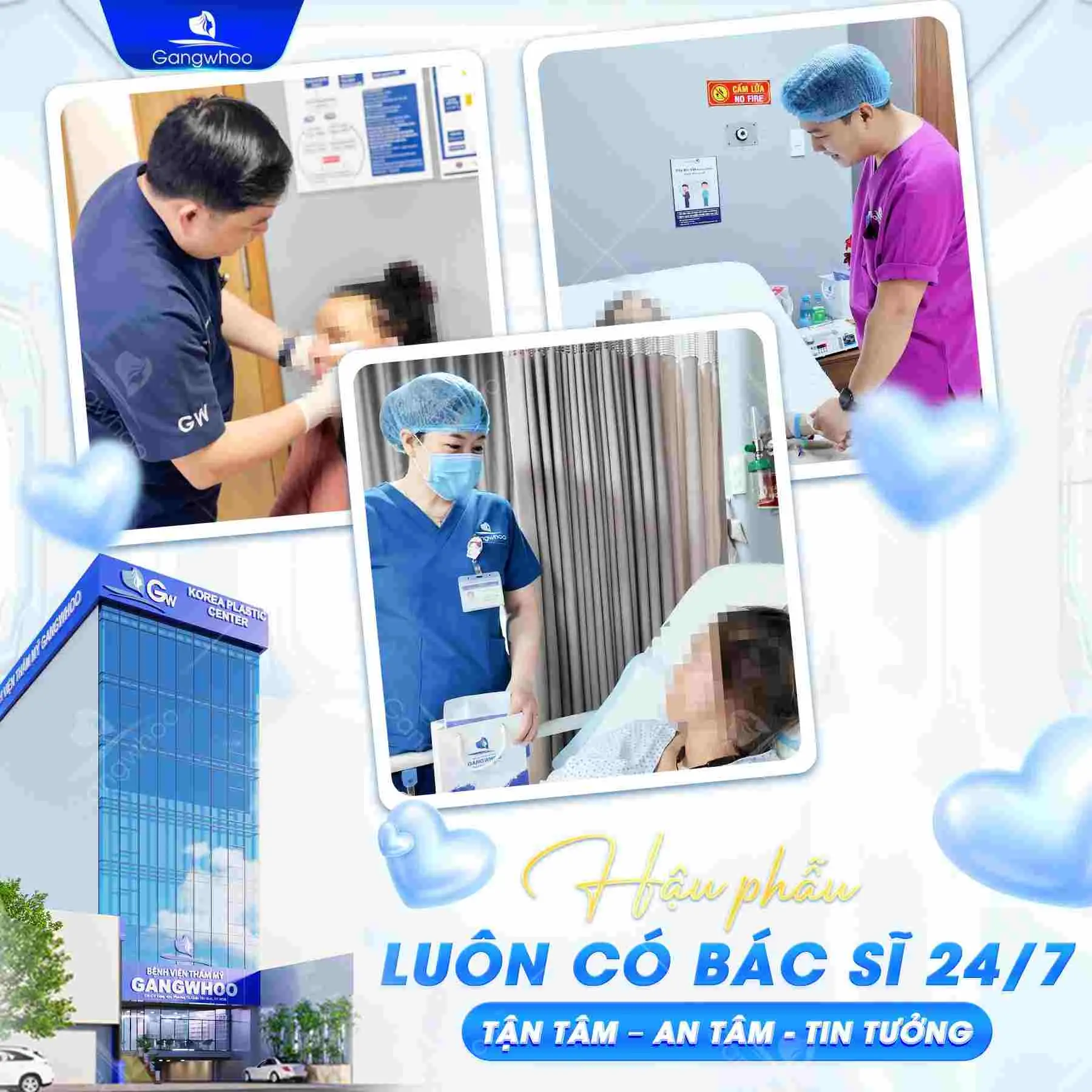 Gangwhoo luôn có đội ngũ bác sĩ, điều dưỡng chăm sóc tận tình