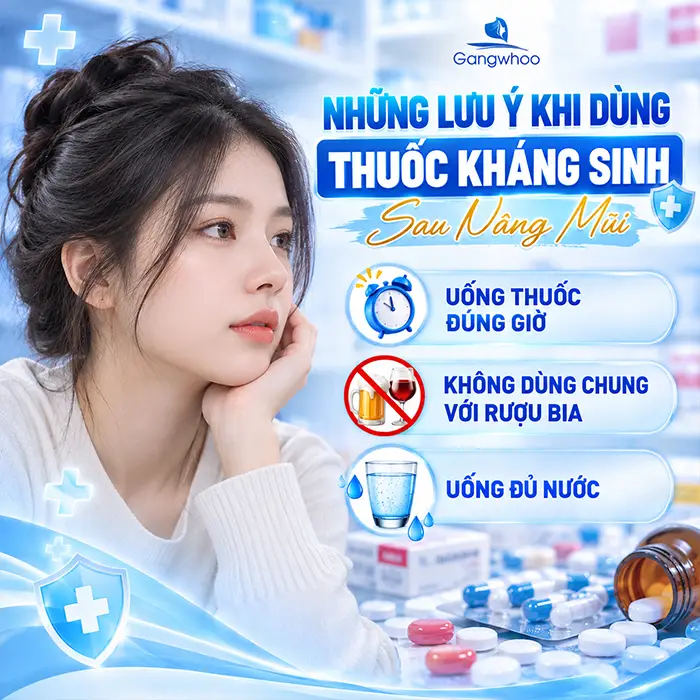 Nâng Mũi Uống Kháng Sinh Bao Lâu? Lưu Ý Khi Dùng Thuốc Sau Phẫu Thuật