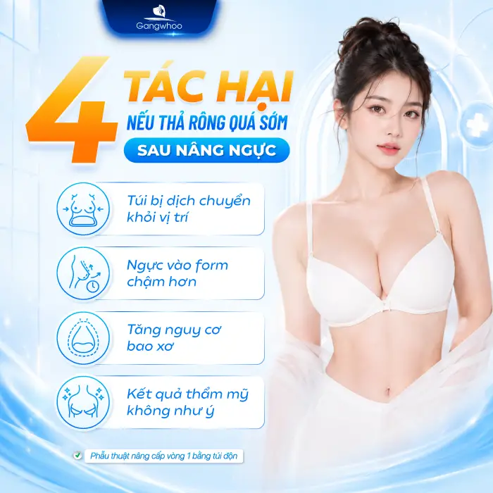 Nâng Ngực Bao Lâu Được Thả Rông? Tác Hại Khi Thả Rông Quá Sớm